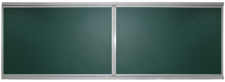 华沃豪华橱窗式推拉黑板 教学绿板